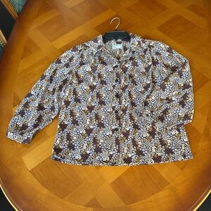 Frank and Oak XS Multicolor Floral Button Down Feminine Spring Office Business